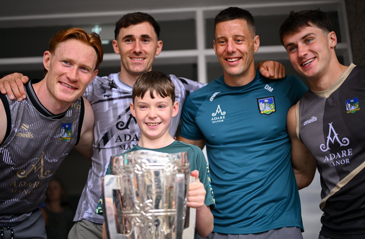 officialgaa's tweet photo. One of the most meaningful traditions in the GAA 🫶

@LimerickCLG  brought the Liam MacCarthy Cup to CHI Crumlin, sharing the day with some very special supporters 👏 https://t.co/hYGwnT3RuW