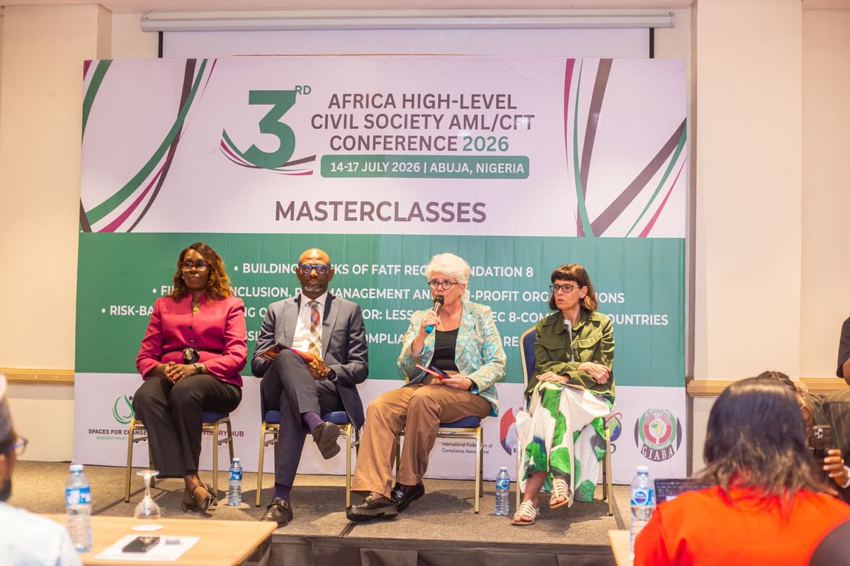 Compliance_Inst's tweet photo. Proud to partner with @Spaces4Change  at the 3rd Africa High-Level Civil Society AML/CFT Conference 2026. Together, we're advancing financial inclusion, risk-based compliance, and AML/CFT reform in Africa. #CIN https://t.co/IY0aDqmWWr