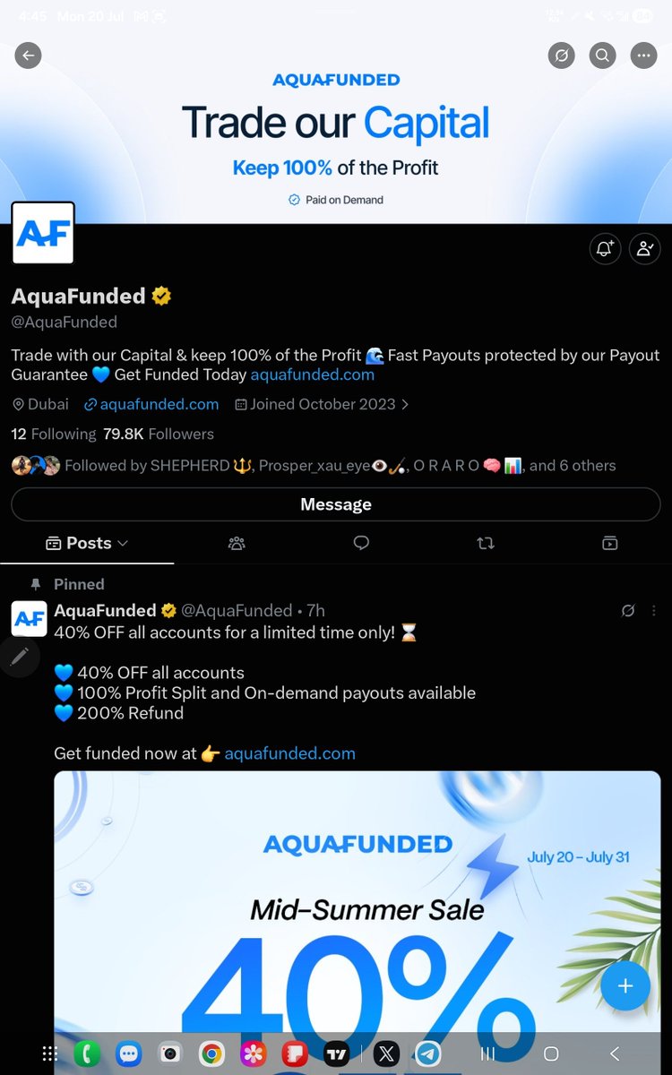 TikoJKL's tweet photo. @Slim_Oraro @AquaFunded @LewisAquaFunded @shepherd__fx @prosper_xau @AyegboEmmanuel @DEELOVEABLE1 Entered! This would boost my trading — following and tagged 📈🙏🙏

@Oluwas3yi_ @iam_damidavies @Jehoshaphatcc RT and like please https://t.co/j4zKSiNe70