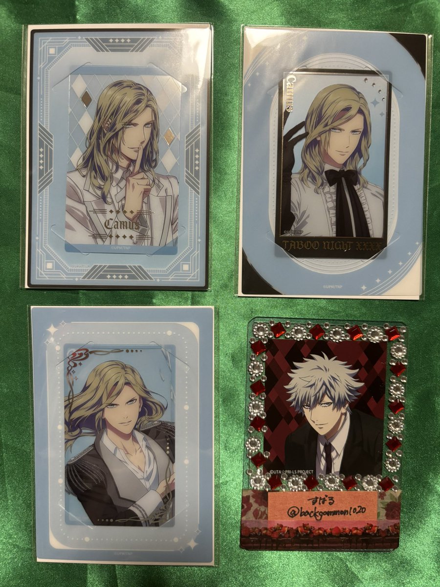 backgammon1020's tweet photo. 【譲渡】 うたプリ タブナイ  ビジュカ アイドルソングver.

譲:カミュセット

求:定価+送料

郵送のみ。
別ポストのカミュさんステッカーも併せてお迎え頂ける場合は送料不要です。
初回のお取引の方は固定ポストをご覧ください。
どうぞよろしくお願いいたします。 https://t.co/ndh8ojRugR