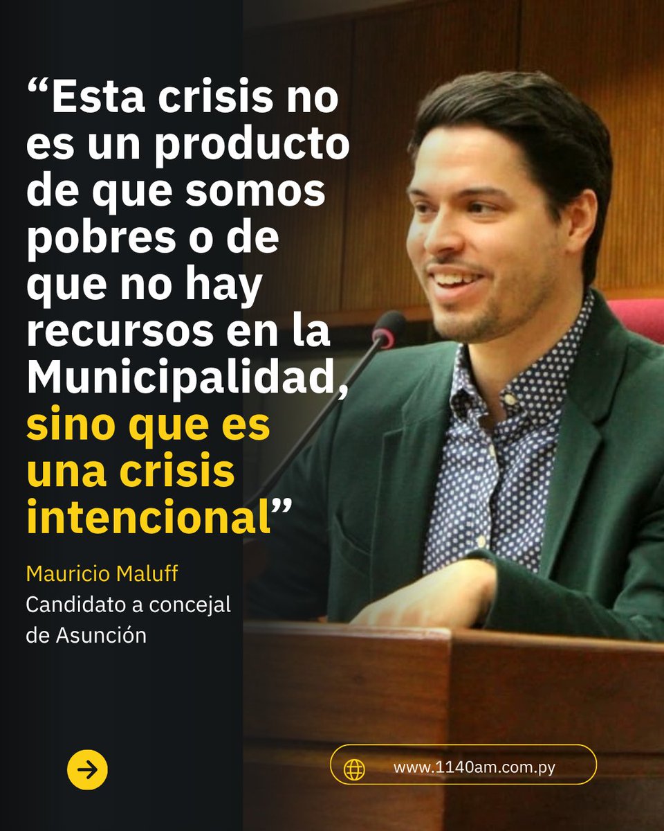 centralradiopy's tweet photo. 🔴 Asunción bajo sospecha: denuncian una presunta caja paralela en la recaudación de grandes eventos |

El candidato a concejal de Asunción por la Alianza Unidos por Asunción, Mauricio Maluff @maurimaluff , afirmó que una parte importante de los ingresos que deberían llegar a la Municipalidad por conciertos y eventos masivos no aparece reflejada en la recaudación oficial.

♦️ Según explicó, la comuna cobra una tasa del 15% por entrada en eventos internacionales, que puede reducirse al 7,5% cuando participa al menos un artista nacional. Incluso tomando la tasa más baja, sostuvo que los montos declarados serían muy inferiores a los que deberían ingresar a las arcas municipales. 

🔺 Maluf señaló que la Municipalidad entregó una lista de eventos, pero no detalló cuánto recaudó en cada caso. Anunció que presentará un recurso de reconsideración para exigir la información completa y que, si se confirman las inconsistencias, avanzará con una denuncia penal. 

👉🏻 El candidato también extendió sus cuestionamientos a otras áreas municipales, como aseo urbano, tránsito y trámites administrativos, y sostuvo que la falta de digitalización facilita esquemas informales de cobro. 

📌 Las declaraciones corresponden al entrevistado y deberán ser contrastadas con la Municipalidad de Asunción y los organismos competentes.

⛓️‍💥 Más info en el link de nuestra bio.

#Asunción #MunicipalidadDeAsunción  #Transparencia #GestiónMunicipal 

#1140AM📻