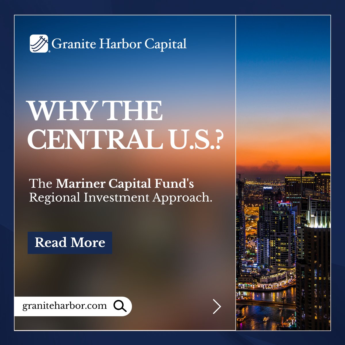 GHAdvisors's tweet photo. Investment opportunities aren't defined by geography alone—they're shaped by the fundamentals behind each market.

The Mariner Capital Fund focuses on opportunities across the Central United States, where disciplined underwriting, strong operator relationships, and long-term economic fundamentals help guide our investment approach.

Explore the thinking behind our regional focus and why we believe location is only one part of a much broader investment thesis.

Learn more about the Mariner Capital Fund and our approach to private markets:
🔗 https://t.co/RvA5IlQYjG

#GraniteHarborCapital #PrivateMarkets #AlternativeInvestments #PrivateEquity #CommercialRealEstate #InvestmentStrategy #LongTermInvesting #HoustonBusiness #MilwaukeeBusiness #GraniteHarbor