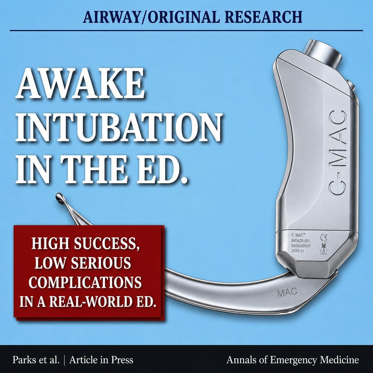 AnnalsofEM's tweet photo. Awake intubation remains an important tool for predicted difficult airways. This Annals study found high success and low serious complication rates in a real-world emergency department. #EmergencyMedicine #Airway #AnnalsEM
https://t.co/vSv4cLaZwo https://t.co/ek1LSoCFUm