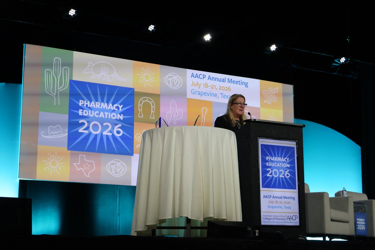 AACPharmacy's tweet photo. @purduepharmacy “Translational science is a team sport.”
Congratulations to Dr. Jill M. Kolesar (@UIPharmacy), recipient of the 2026 Volwiler Research Achievement Award, recognizing outstanding research by a pharmaceutical scientist and educator. 🏆 #PharmEd26 https://t.co/Q3t4r1CAge