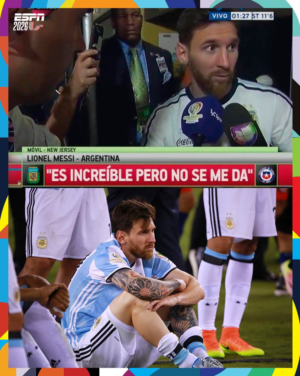 ESPNDeportes's tweet photo. Probablemente Messi no quiera saber nunca más del MetLife Stadium. 😅 https://t.co/BVqjhJSHVy