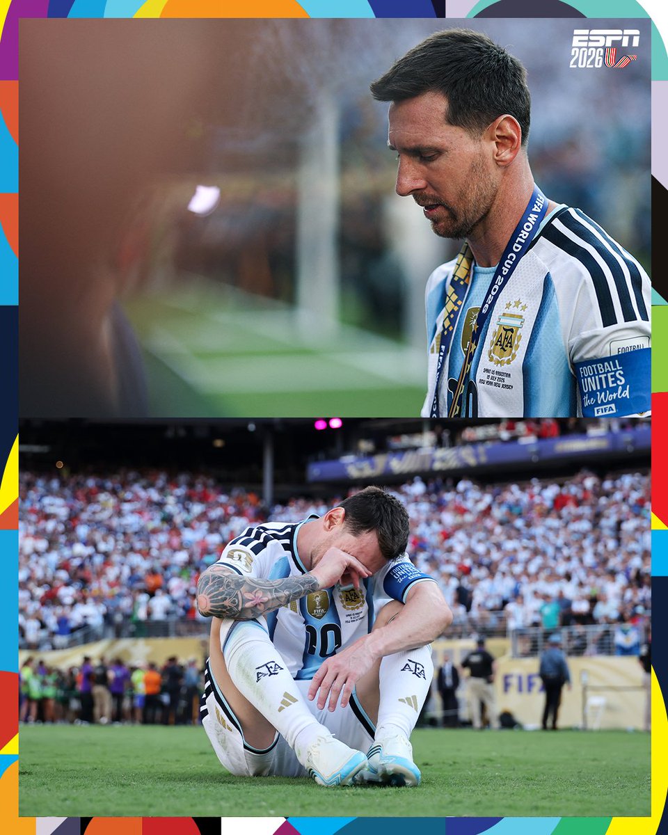 ESPNDeportes's tweet photo. Probablemente Messi no quiera saber nunca más del MetLife Stadium. 😅 https://t.co/BVqjhJSHVy