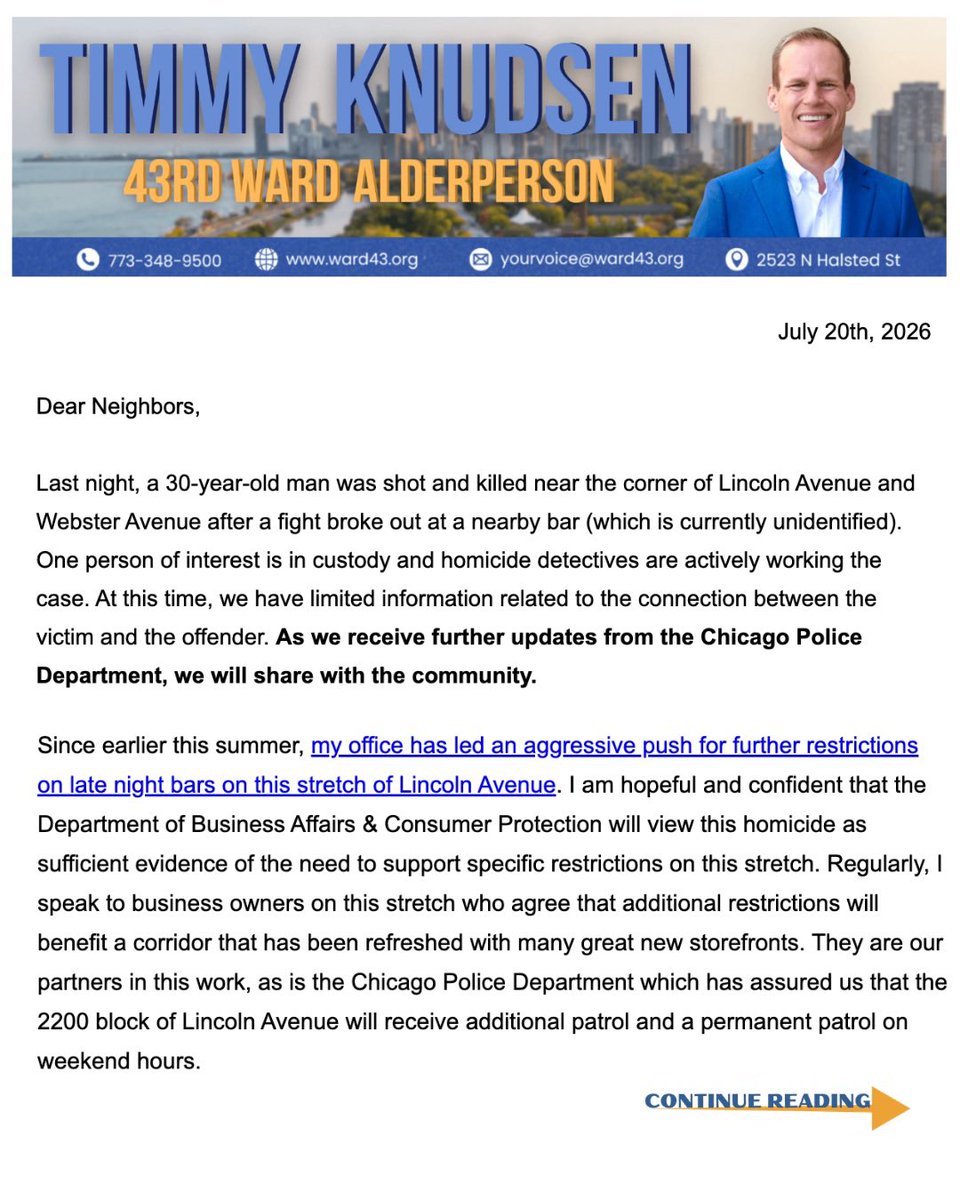 AldKnudsen43's tweet photo. We will continue to share updates as they become available.

If you have video or information that may assist the investigation, please contact Area 3 Detectives at (312) 744-8263 or the 18th District at (312) 742-5870. https://t.co/CuuT17OGUp