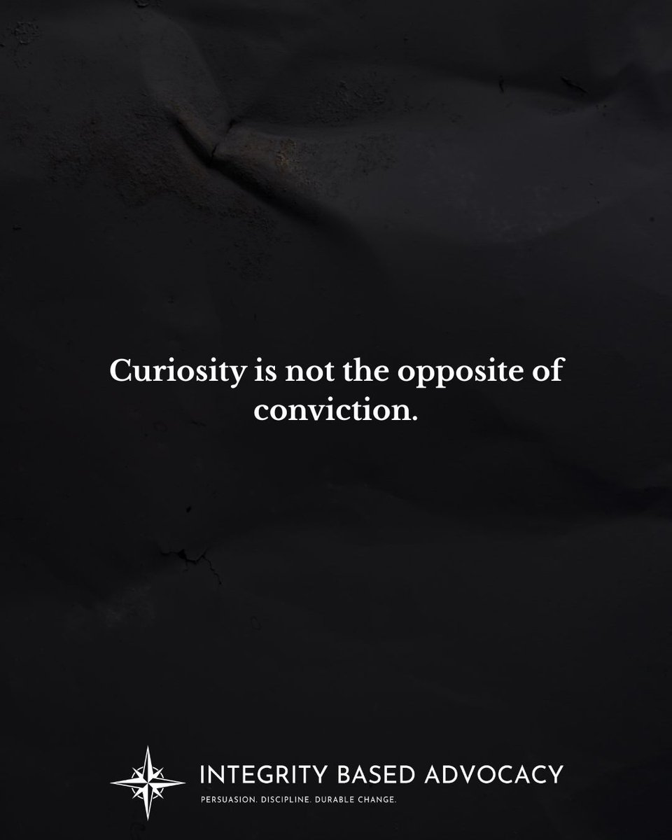 daledon's tweet photo. Curiosity is often misunderstood as uncertainty.

It isn't.

Curiosity is the willingness to keep learning even after you've formed an opinion.

In advocacy, leadership, and organizations, certainty can feel like strength.

But complex human problems rarely reward certainty.

They reward observation.

Listening.

Adaptation.

Strong convictions and deep curiosity can exist together.

In fact, the leaders most committed to their values are often the ones most willing to rethink their assumptions.

Curiosity doesn't weaken integrity.

It protects it.