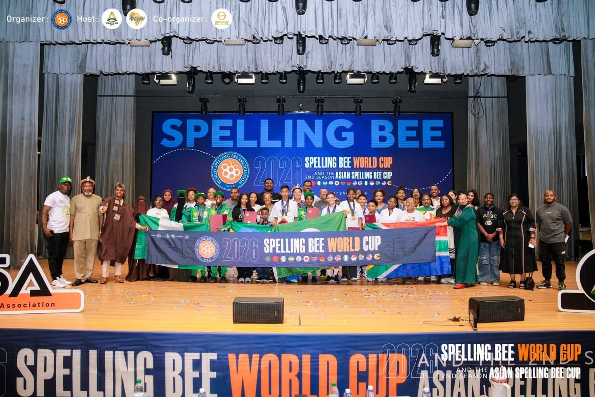 AmbWuPeng's tweet photo. Congratulations to Team South Africa on achieving an impressive 4th place globally at the Spelling Bee competition in China! 🇿🇦👏

The Chinese Embassy was pleased to facilitate these talented young learners' journey to China. Their outstanding performance is a proud testament to hard work, courage and the growing friendship between China and South Africa. 🇨🇳🤝🇿🇦

#SpellingBee #TeamSouthAfrica #ChinaSouthAfrica #YouthExchange