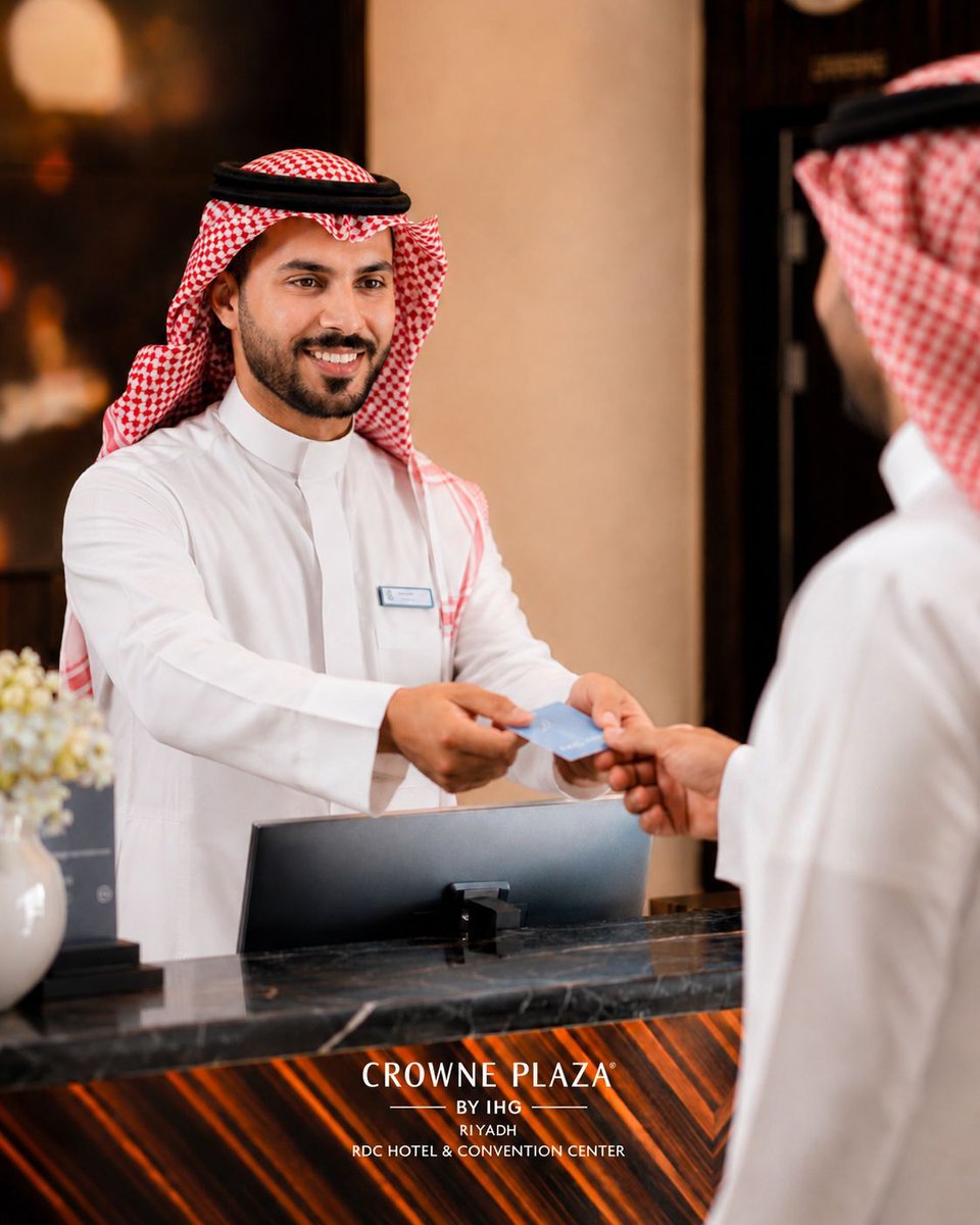 cpriyadhrdc's tweet photo. هُنا حيث تبدأ رحلتك بابتسامة! 

Here, Where Your Journey Begins with a Smile! 

Book now | احجز الآن 
0118131313

#CrownePlazaRiyadhRDC
#ExperienceIHG 
#Riyadh
#الرياض https://t.co/a0RhhmhE8A