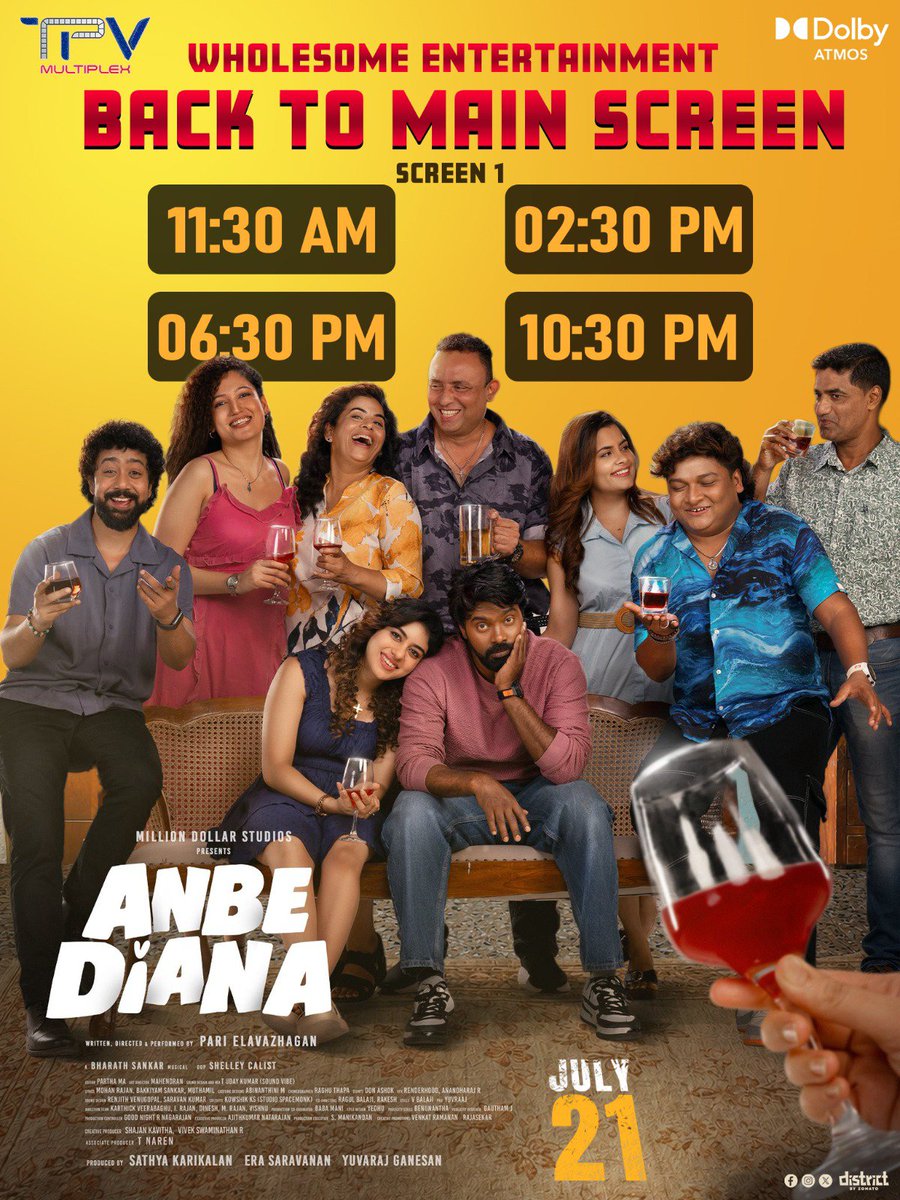 TPVMultiplex's tweet photo. 🎬 BACK TO THE MAIN SCREEN! ❤️
The laughter, the love, and the wholesome entertainment continue! 😍🍿
✨ #AnbeDiana is now playing on our Main Screen with 4 daily shows.
🕦 11:30 AM
🕝 02:30 PM
🕡 06:30 PM
🕥 10:30 PM

#AnbeDiana #TPVMultiplex #NowShowing https://t.co/UBwgyowEjV