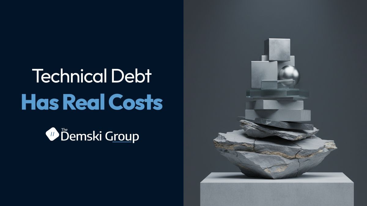 DemskiGroup's tweet photo. Outdated processes and aging systems rarely fail all at once.
Instead, they create friction that accumulates over time.
๐ https://t.co/79eJgx0TNc
#TechnicalDebt #SoftwareEngineering #EnterpriseTech #DemskiGroup https://t.co/vTaC1m1PcE