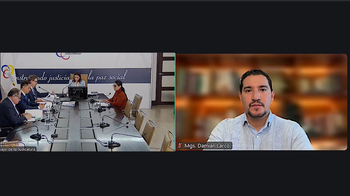 CJudicaturaEc's tweet photo. 🔴 EN VIVO | Sesión Extraordinaria Nro. 098-2026 
 
La presidenta del @CJudicaturaEc, Mercedes Caicedo Aldaz (@mechascaicedo), instala la sesión convocada para este 20 de julio de 2026, con la participación de los vocales Alfredo Cuadros Añazco (@_AlfredoCuadros), Magaly Ruiz Cajas (@MagalyRuizCajas), Fabián Fabara Gallardo (@FabianFabara) y Damián Larco Guamán (@DamianLarcoG). 

#JusticiaConIndependenciaCJ  ⚖️