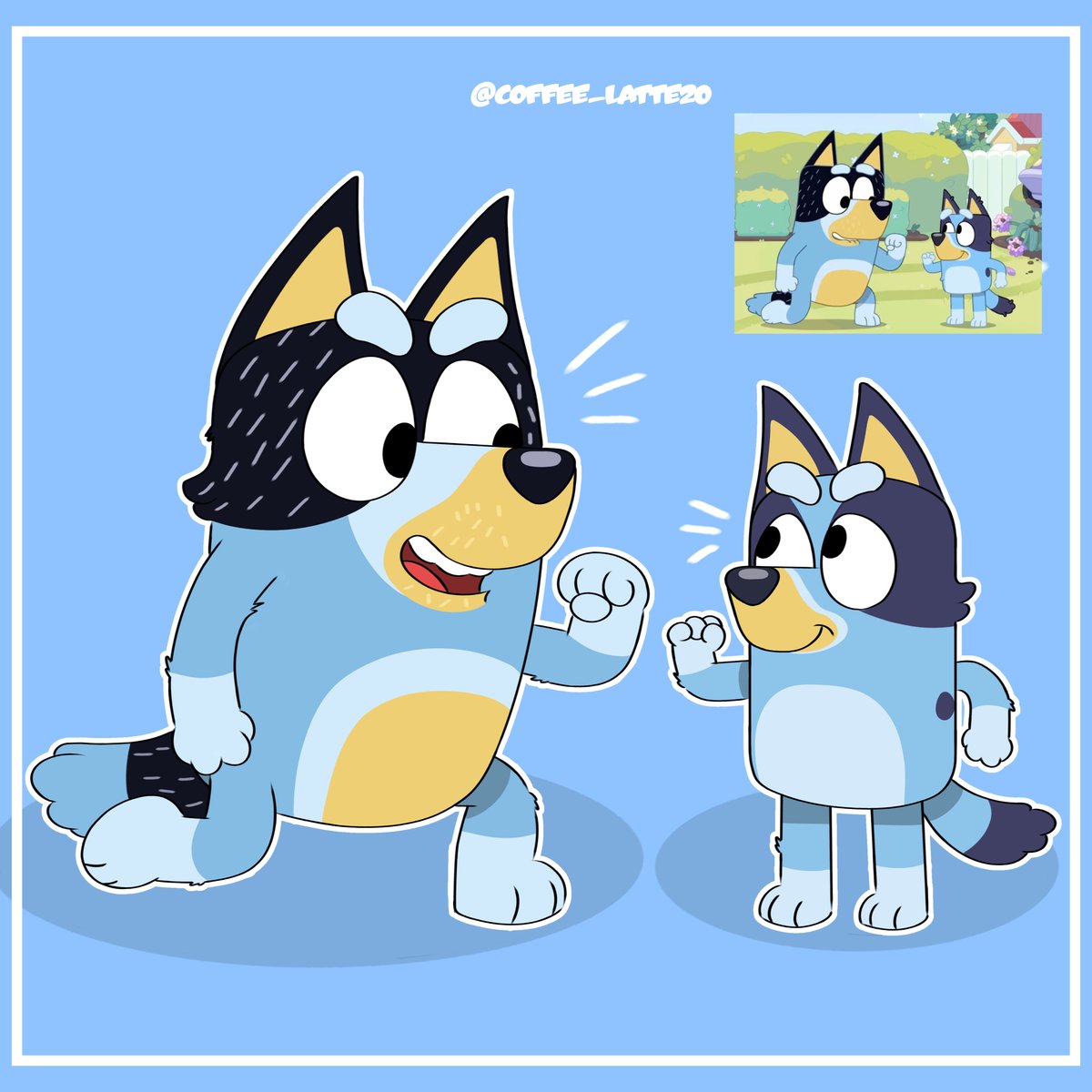 coffee_latte20's tweet photo. "it's a good thing you're tough!!" 🟦✨
#bluey https://t.co/RLEIwfA0A0