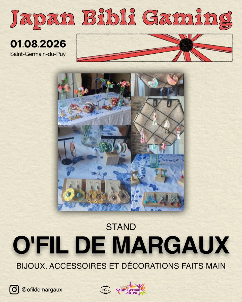 jpnbibligaming's tweet photo. 🦋 La délicatesse se cache parfois dans les plus petits détails.

Retrouvez O'Fil de Margaux au Japan Bibli Gaming 2026 !

💎 Bijoux en origami vernis

🎀 Accessoires cheveux en tissu

🌸 Décorations florales au crochet

📱 @ofildemargaux https://t.co/QmD4hLYYne