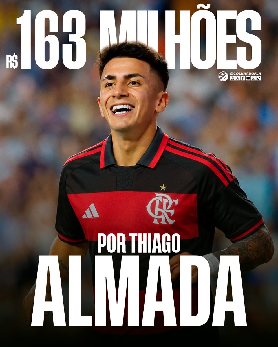 ColunadoFla's tweet photo. 🚨 De acordo com Germán García Grova, do TyC Sports, da Argentina, proposta do Flamengo por Thiago Almada é de 28 milhões de euros (cerca de R$ 163 mi) por 100% dos direitos econômicos.

🌍 Meia não foi destaque na Copa do Mundo e não deve receber propostas de clubes europeus. https://t.co/OLs9Rcye9B