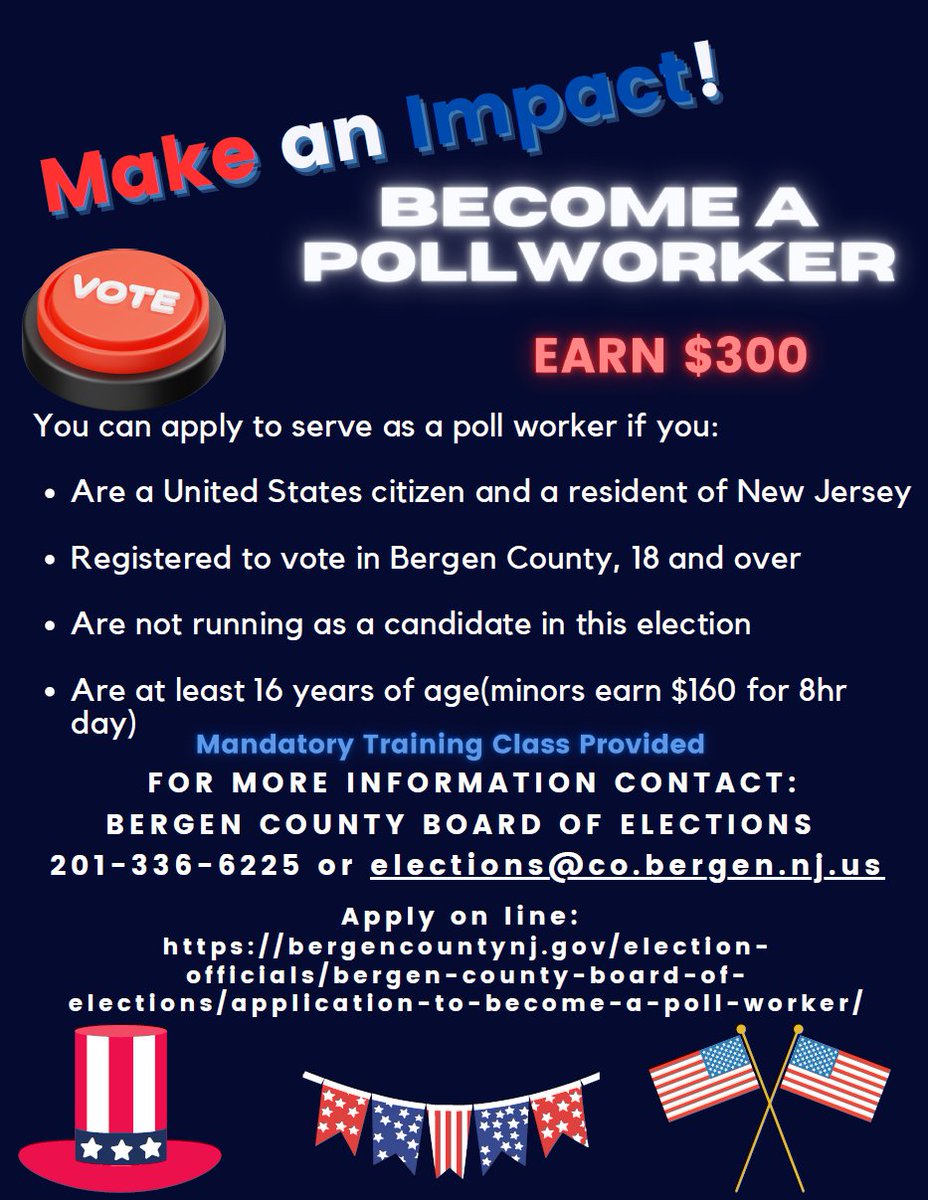 electionsclerk's tweet photo. A Note from the Bergen County Board of Elections: https://t.co/YIJP8qsxQG