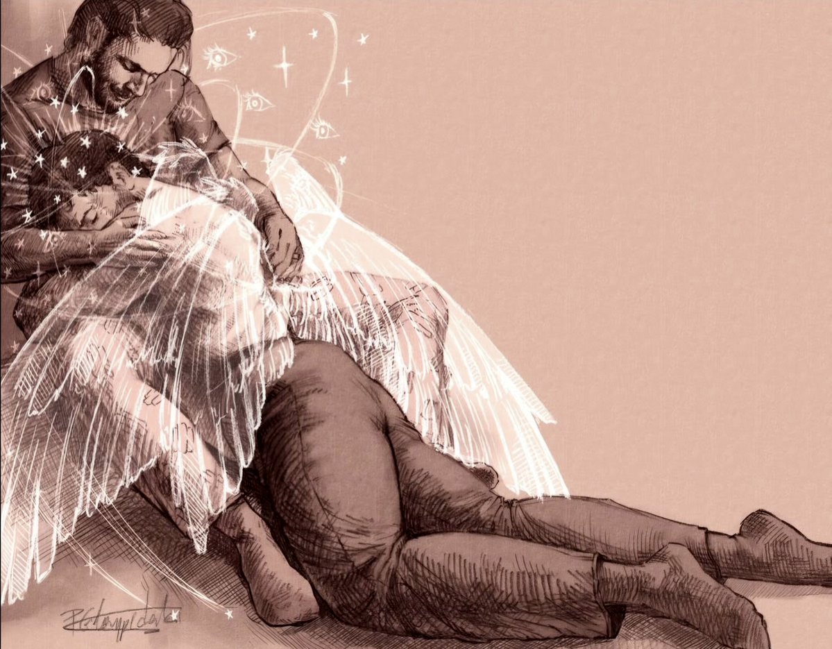 FuryOfTheAngels's tweet photo. "He's my angel in the morning, afternoon, and night."

Art credit: Polyhymnia
#Supernatural #SPN #Destiel #fanart https://t.co/zLq0BWkWaL