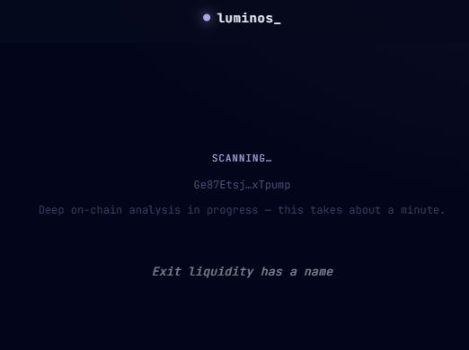 badattrading_'s tweet photo. We're almost done with the tool, I'm making the last doc of changes and then that's it for the beta, after that we'll do technical support for a while and work on the scoring. Stay tuned

A scan takes about a minute for real. Still tunning it, hopefully we're not in the kolcoins meta anymore.