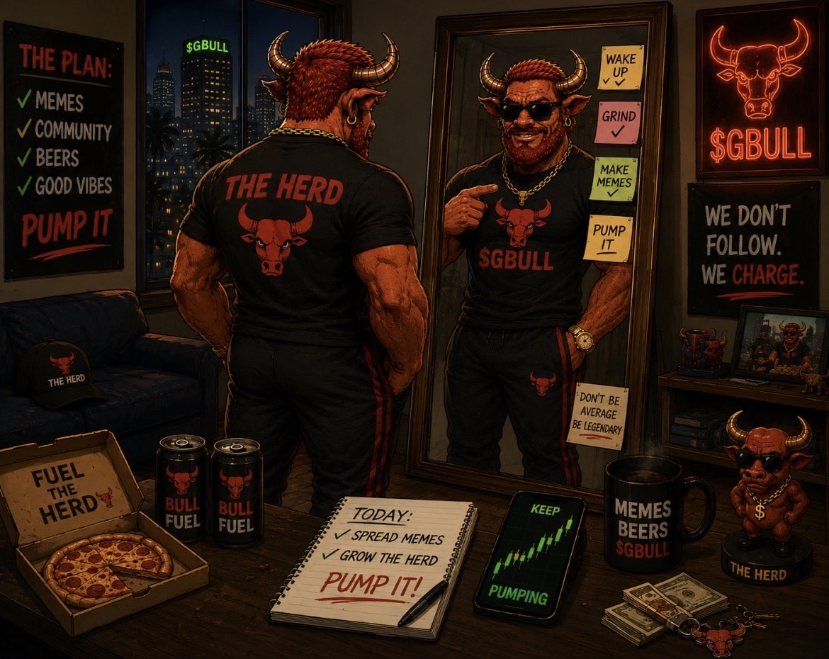 RealGingerBull's tweet photo. The only person we’re trying to beat…

…is the one looking back at us.

Better memes.
Stronger community.
Bigger goals.

Every day we show up, we get a little better.

The Herd isn’t built overnight.

It’s built one charge at a time. 🐂🍺

solana:DZHUbHzcedNzpfgqjTgrKu31fLr6hBT7h7hVxgpZpump