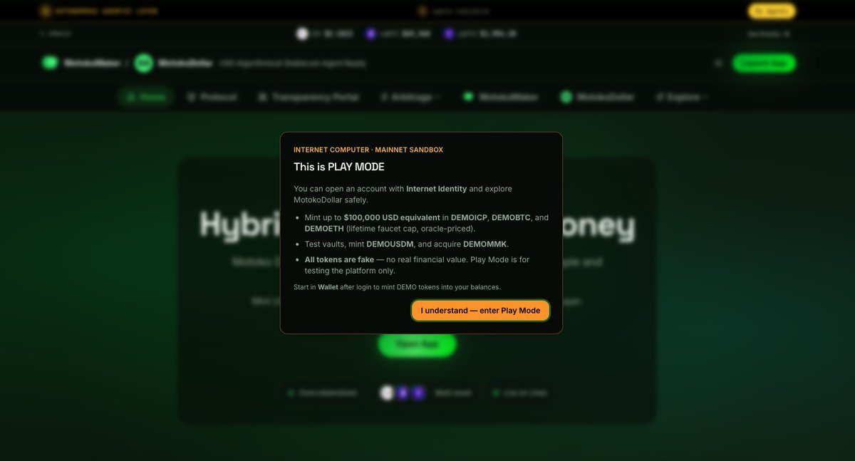 MotokoDollar's tweet photo. Alpha PlayMode - Open :  https://t.co/2grI6VlVd1  -> Fully on chain : https://t.co/jzi77GnB7G  #ICP cc: @caffeineai @dfinity @dominic_w https://t.co/BEeynJmL3h