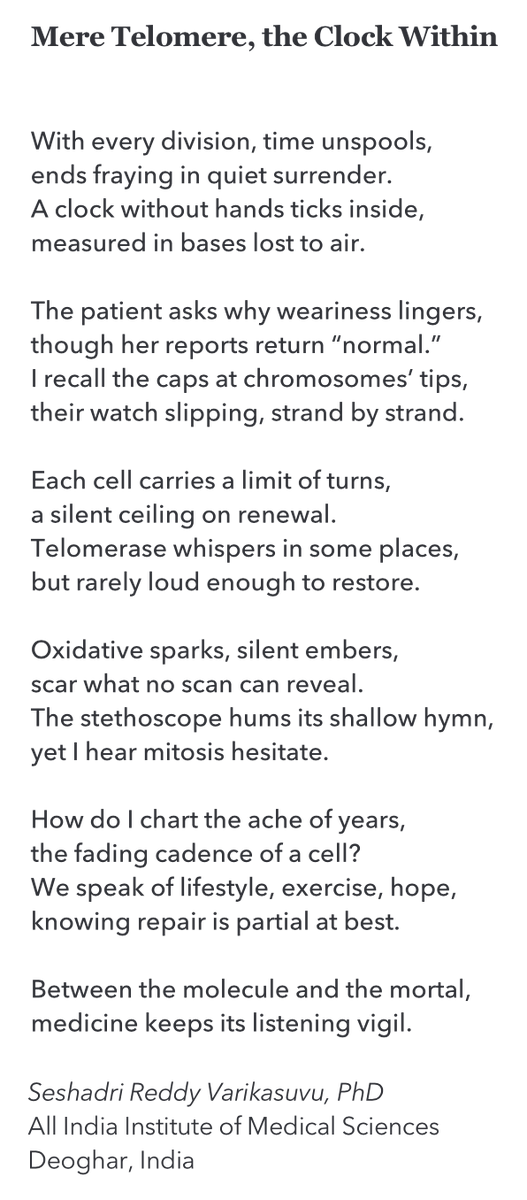 EricTopol's tweet photo. Some poetry on cell aging
https://t.co/y3tHWk1tju @AnnalsofIM https://t.co/ryAMxEzmrq