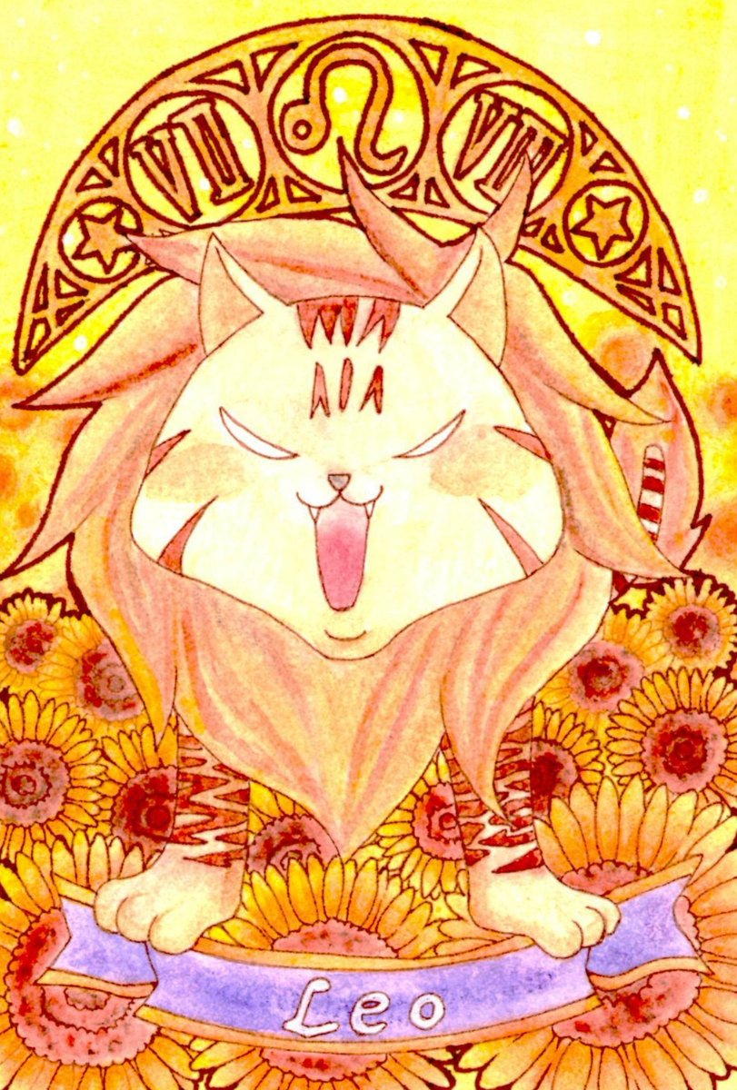 boonyanki's tweet photo. 獅子座、牡羊座、天秤座、双子座！
三毛猫がスキャンするとオレンジと茶色の違いが薄くなってやや悲しい…けどこれはこれで可愛いから良し!!!!!!!!!!!! https://t.co/Z142c2d10F