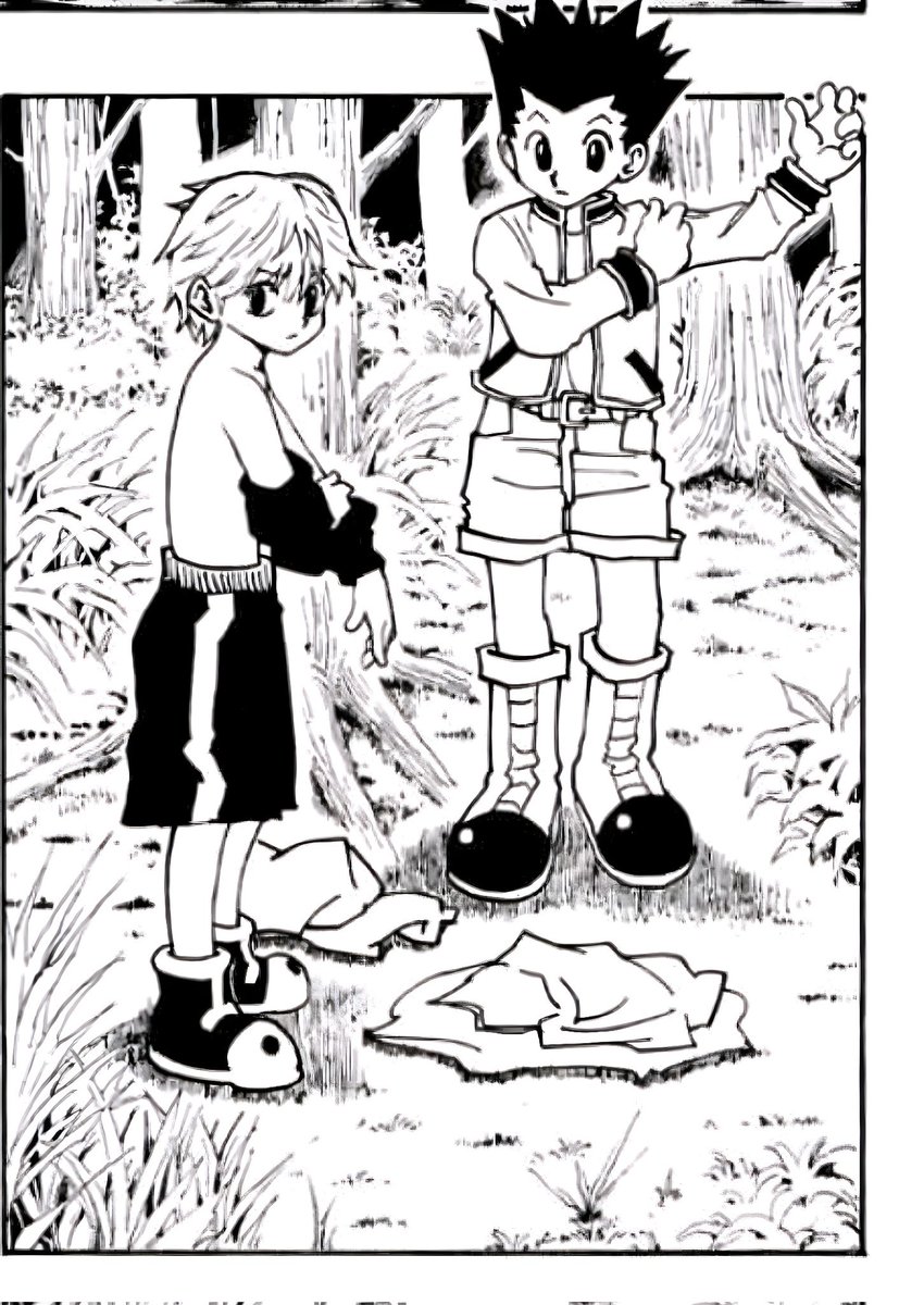 DomiRizu's tweet photo. I love it when Togashi lets his characters' hair down https://t.co/bZz9Cv3ewc