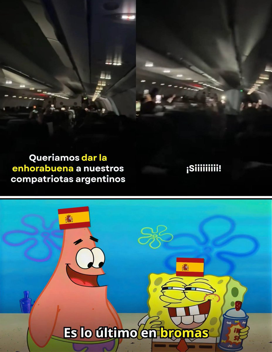 En_jupiter_'s tweet photo. Un piloto español le hizo creer a un avión lleno de argentinos que habían ganado el mundial. https://t.co/YdSXDdRp7i
