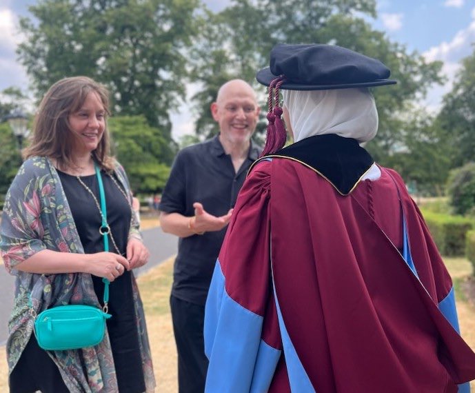 monayousefalza1's tweet photo. I celebrated my PhD graduation at @unisouthampton . So happy that my supervisors, @KBorthwick and Dr. Christian Lewis, along with my family and friends, joined me for this celebration.

Congratulations Class of 2026! 🖤🎓🥳 https://t.co/AsFxRs7hGc