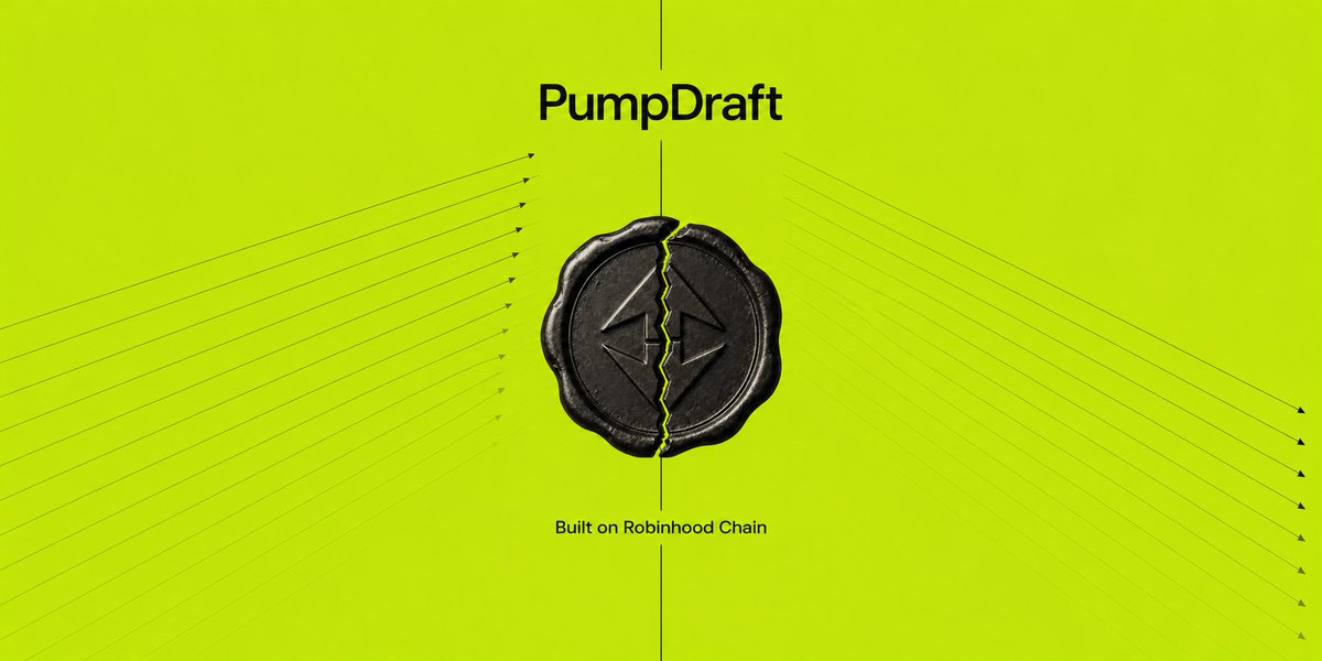 PumpDraft's tweet photo. PumpDraft is live on @RobinhoodApp  Testnet. 

🧪Predict UP or DOWN on Robinhood Chain testnet and help us battle-test the protocol before mainnet.

No real funds. Real gameplay. Real feedback. Real memecoins https://t.co/lcj2OxGEKJ