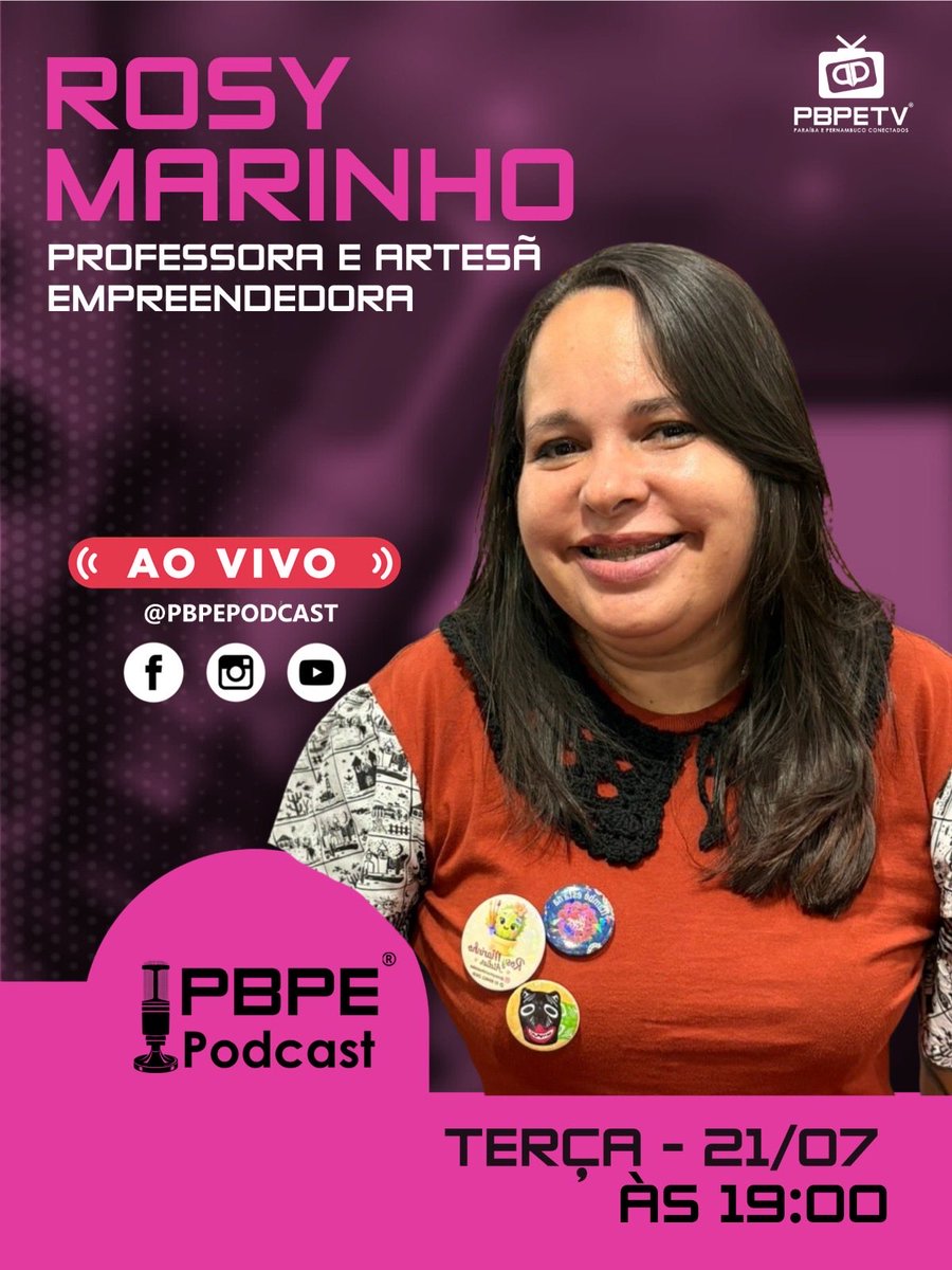 pbpepodcast's tweet photo. PBPE Podcast com Rosy Marinho, Professora, Artesã e Empreendedora.
@rosymarinhoatelier @annabelpbpe by @pbpetv
Assista na SmarTV #artesa #pbpepodcast
https://t.co/ikOj9NWJeP https://t.co/E6Q4GnHS7A