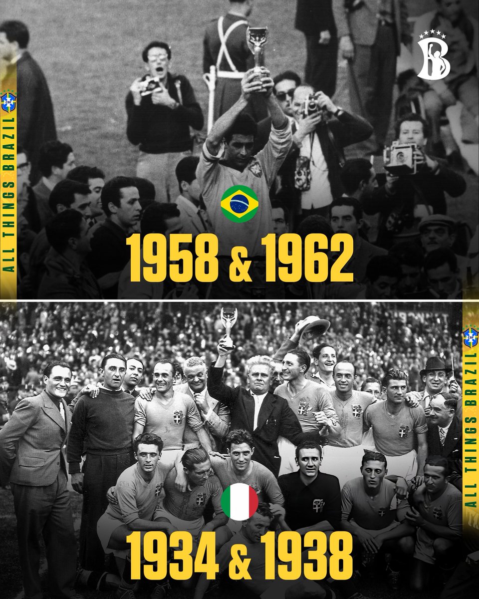 SelecaoTalk's tweet photo. Only TWO teams have ever retained the FIFA World Cup.

🇮🇹 | 1934 &amp; 1938
🇧🇷 | 1958 &amp; 1962

It’s been 64 years. https://t.co/YZvfyNEUso