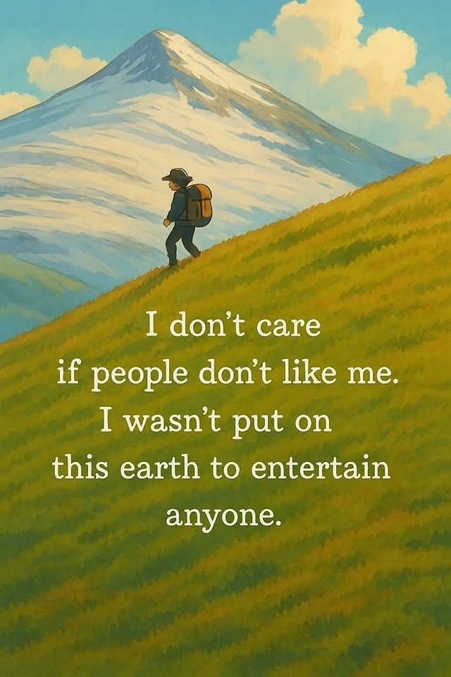 QuotesShare's tweet photo. I don't care if people don't like me. I wasn't put on this earth to entertain anyone.
#SelfConfidence #StayTrue #DontCareWhatOthersThink #OwnYourPath #SelfRespect #IndependentMindset #LiveForYourself #Quotes #ShareInspireQuotes https://t.co/6IxJCuZbaL