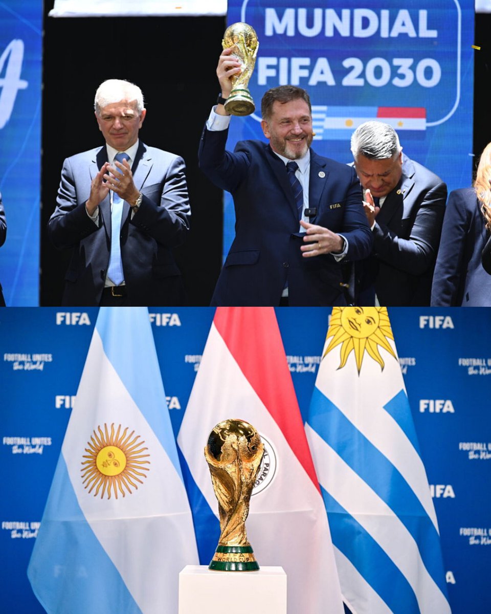 Misticauruguaya's tweet photo. 🏆🇺🇾 ATENCIÓN la Copa del Mundo 2030 se jugará con 64 selecciones.

Lo acaba de confirmar el presidente de CONMEBOL Alejandro Dominguez. https://t.co/4a9cH3K1HS