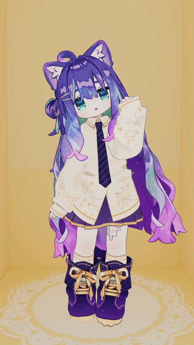 LMNVRC's tweet photo. kawaiiってやつ…！
月・星モチーフ大好きすぎる✨🌙🌟✨
※髪は #SIf_SIf さんのEmissionも合わせてます https://t.co/tUVUkIN4Us