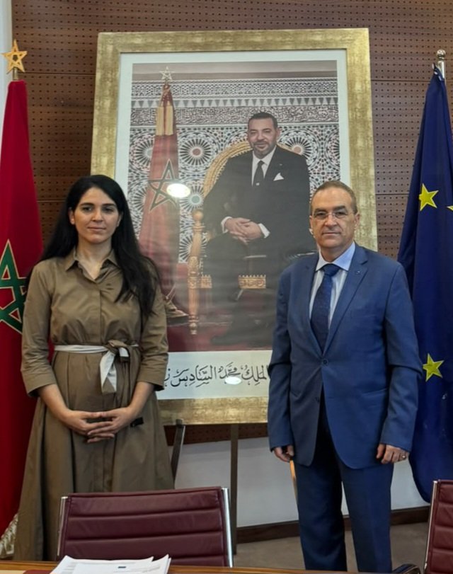 DTzantchev's tweet photo. Rencontre avec Mme Wafaa Jamali, DG de l’ANSS, pour échanger sur les Aides Sociales Directes, levier pour sortir de la pauvreté au 🇲🇦. Grâce au #TAIEX, l’🇪🇺 mobilise l’expertise européenne pour une protection sociale plus inclusive, durable et tournée vers l’autonomie de tous. https://t.co/mdylRd8S80