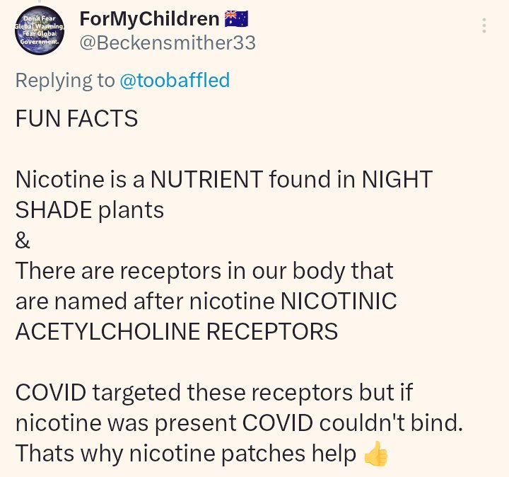 Beckensmither33's tweet photo. @yajnshri 🚨 NICOTINE v NANOTECH

This is a horror show in reverse
I still get excited watching the NICOTINE completely DEVOUR the NANOTECH

🚨 SEEK &amp; DESTROY!

Nicotine patches/gum are effectiv
Nicotine is NOT ADDICTIVE it's the additives in ciggies

Num Num Num
https://t.co/zed2y8VaSm https://t.co/q2uzhdwOel