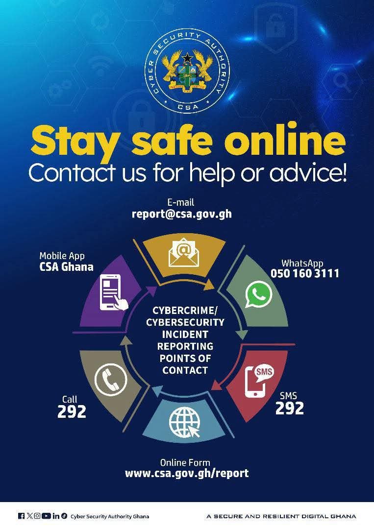 samgeorgegh's tweet photo. Stay safe and responsible online. The @CSAGhana is here to assist you. 

For God and Country. 🦁🇬🇭 https://t.co/4z2lLfT0To