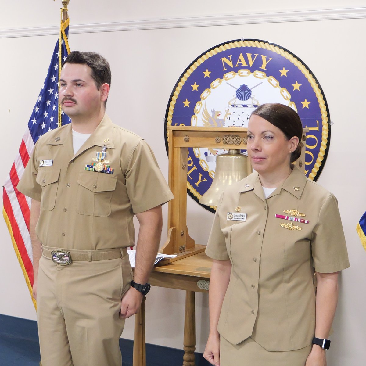 NSCSofficial's tweet photo. Bravo Zulu to LT St Romain on receiving the Military Outstanding Volunteer Service Medal! From May 2021–June 2026, he volunteered 300+ hours and coordinated 100+ more across six communities. As a BSOC instructor at NSCS, he now prepares future Supply Corps officers for the fleet. https://t.co/bfbwqnWNlH
