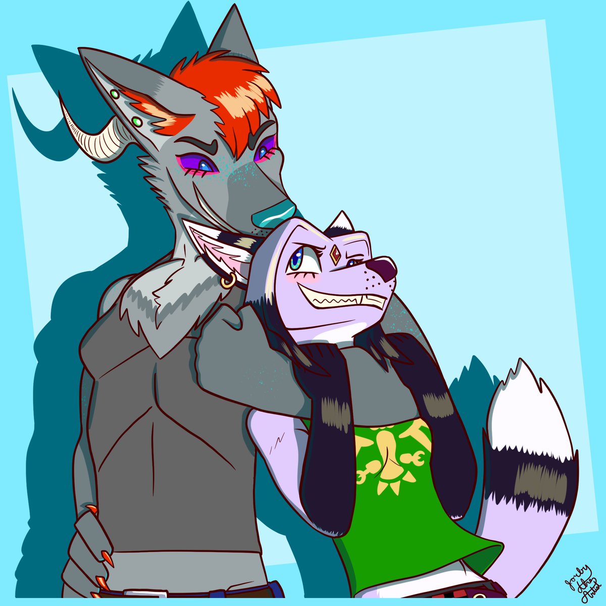 JorbyTheArtist's tweet photo. [AF] Maned Siblings

This is an edited version of my attack on lichenheart on ArtFight.

#artmoots #digitalart #manedwolf #furryart #anthroart #artfight2026ㅤ #teamcomedy https://t.co/06WFNw1GlE