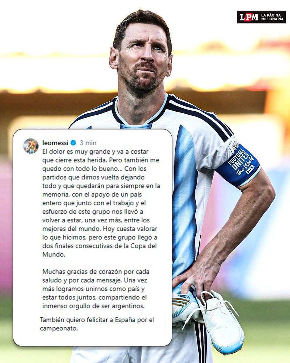 RiverLPM's tweet photo. El mensaje de Lionel Messi 💔🥺 https://t.co/tswcxdDsyC