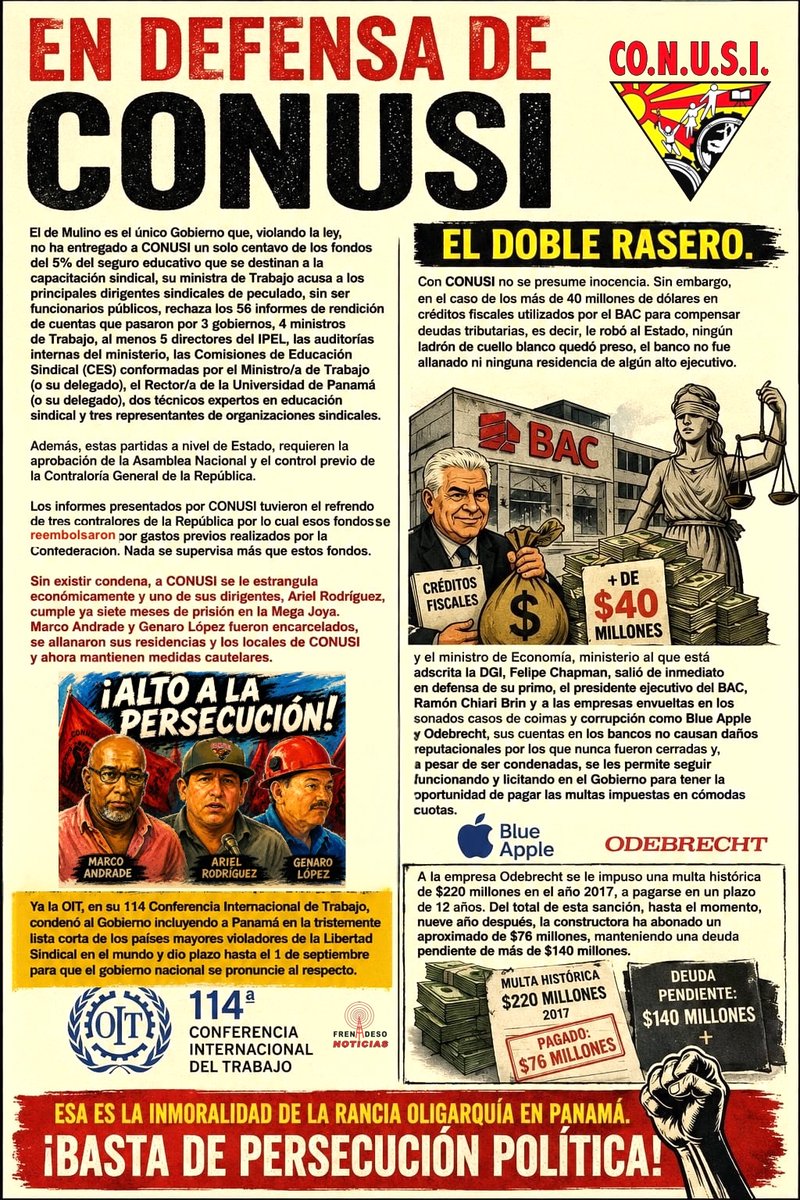 ClaridadPanama1's tweet photo. En defensa de CONUSI. https://t.co/jAP5COTbxk