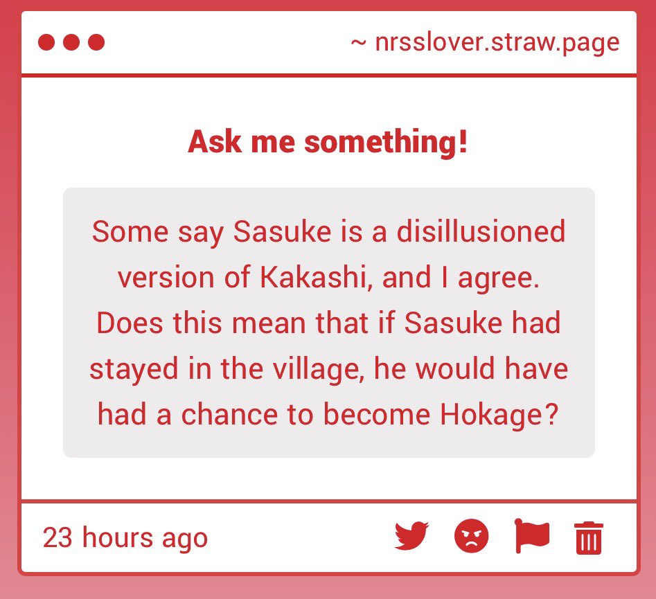 nrsslover's tweet photo. they would never let an uchiha become hokage https://t.co/GDPsx4e3SD