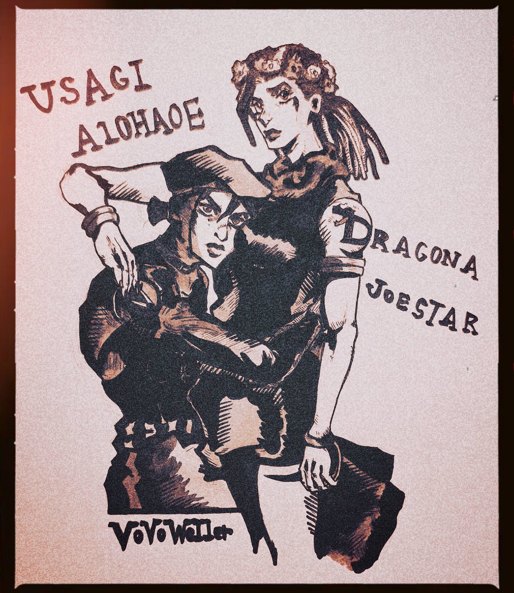 VoVoWeller's tweet photo. 🐰🐲
“Hey, uh... Dragona, that shopping trip sure was fun, huh? Ya know, with just you and me... heheh. We should cherish that. Don't let go of it!”
—Usagi Alohaoe
#JJBA #JOJOLands https://t.co/j3I7vk94su