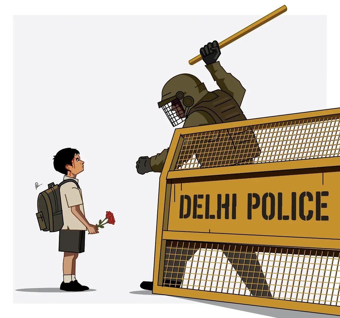 ekanshkumar1870's tweet photo. I am just stunned, I mean how much salary our government is giving to these policemen that they are so unbothered in beating 17-18 year old kids.

#संसद_मार्च #cjp_पार्टी #CJPParty https://t.co/a23GuQx4Sd