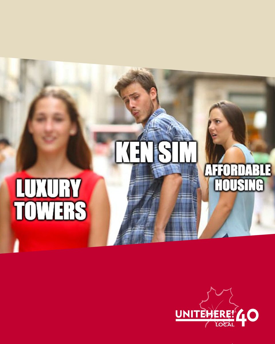 UniteHere40's tweet photo. Stop Ken Sim from fast tracking more homes for millionaires. Join us at the public hearing on July 23rd and say NO to the Holborn supertall luxury towers: https://t.co/IPMT1d5iFd https://t.co/U9LdmQHahI
