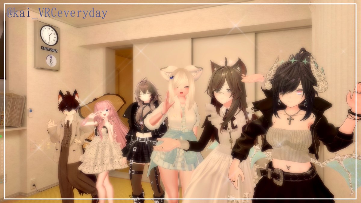 kai_VRCeveryda3's tweet photo. ⏰☀️おは声帯ですっ🌅✨

昨日はグループイベントに参加してみんなとプールで泳いだり、ゲムワで遊んだりしましたー！🍀*゜

その後、お友達と踊ったり、まったりお話したりして、充実した一日が過ごせましたっ✨️

課題とフォトコン撮影をやりつつ、今日もぶいちゃを楽しみますっ📸✨️

#VRChat https://t.co/KXomsnc1Pa