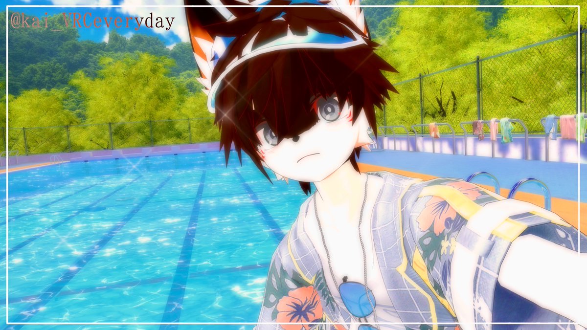 kai_VRCeveryda3's tweet photo. ⏰☀️おは声帯ですっ🌅✨

昨日はグループイベントに参加してみんなとプールで泳いだり、ゲムワで遊んだりしましたー！🍀*゜

その後、お友達と踊ったり、まったりお話したりして、充実した一日が過ごせましたっ✨️

課題とフォトコン撮影をやりつつ、今日もぶいちゃを楽しみますっ📸✨️

#VRChat https://t.co/KXomsnc1Pa
