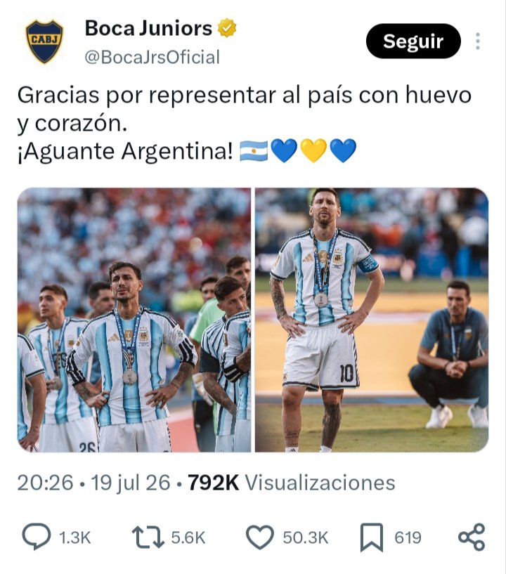 HarryHayes1889's tweet photo. Newell's pone a Messi, Scaloni, Samuel y Martínez.
River pone a Messi.
Boca pone a Paredes y Molina y en una segunda foto a Messi y Scaloni.
Pero el problema es Central que puso la foto de TODO el equipo que jugó contra Jordania porque es el único partido que jugó Lo Celso. https://t.co/1HREllZ4Zi